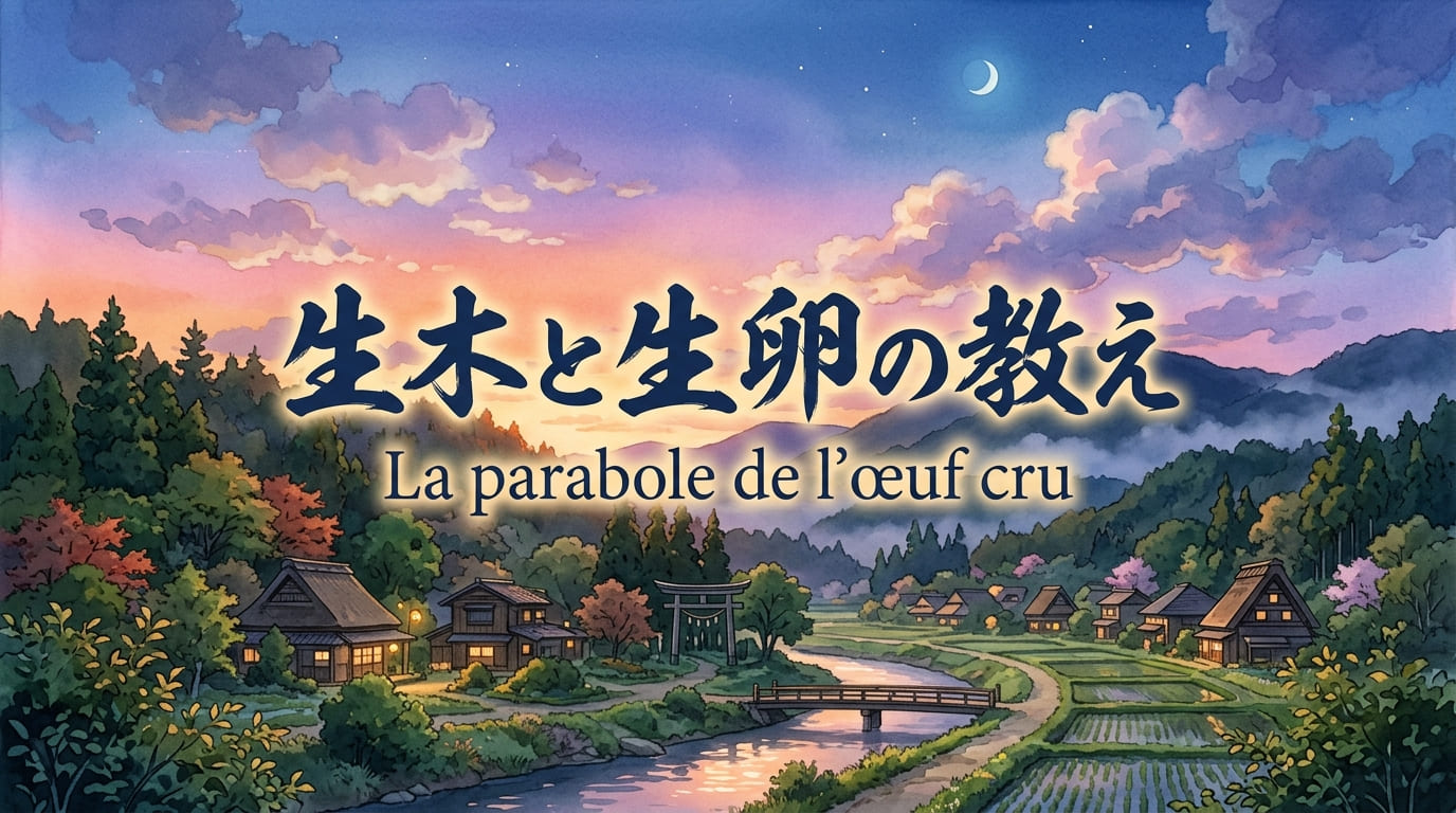 Image de couverture avec le titre en japonais et en français.