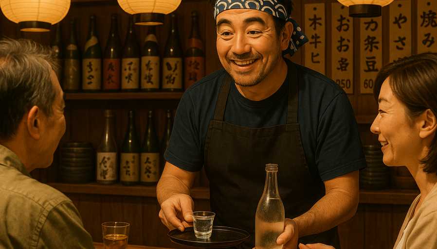 Le père de Yuko dans son izakaya